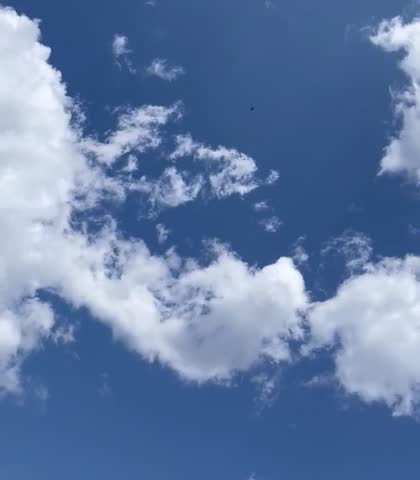 background, white clouds and blue sky