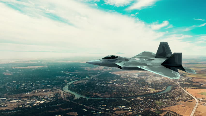 F-22 Raptor Performs Precision Aerial Maneuver Above the Clouds | 4K Cinematic Video