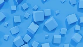 Blue 3D Cubes - Loop Geometric Abstract Wallpaper in ProRes 422 4K. 3D Illustration - Powered by Shutterstock - Get 15% off with code: PIKWIZARD15