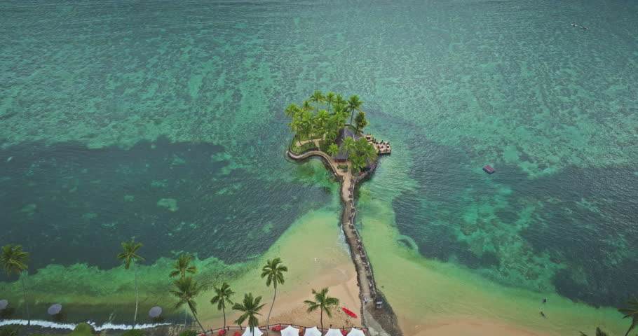 Aerial drone footage capturing Fiji