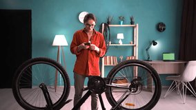 Bike repair, maintenance and technology concept. Female home mechanic doing Assessment bicycle and transport - Powered by Shutterstock - Get 15% off with code: PIKWIZARD15