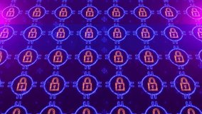 Abstract Technology Background Loop,Animated Digital Security Network Pattern,AI icon glowing animation,glowing AI chip, AI symbol at the heart of glowing data streams, futuristic technology backgrou - Powered by Shutterstock - Get 15% off with code: PIKWIZARD15