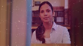 Tech researcher pulling blue tablet from bookshelf in office, scanning and analyzing data panels. Futuristic, innovation, technology, data visualization, professional, digital interface, workspace - Powered by Shutterstock - Get 15% off with code: PIKWIZARD15