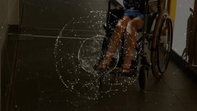 Girl in wheelchair tapping smartphone in school engaging 3D network as classmates approaching. Assistivetechnology, inclusiveeducation, digitallearning, futuristicdesign, teamwork, innovation, - Powered by Shutterstock - Get 15% off with code: PIKWIZARD15