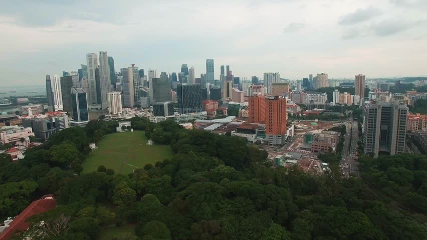 Aerial view of Singapore