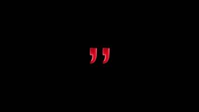 Right double quote stroke icon glowing neon animation on black background. - Powered by Shutterstock - Get 15% off with code: PIKWIZARD15