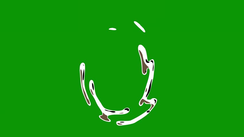 A horse ' s head on green background and with black white logo screen the letter q c o it u green screen animated chromakey background composition creative colorful expression depth