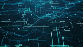 Digital data protection security icon binary code wave blue background 4K - Powered by Shutterstock - Get 15% off with code: PIKWIZARD15