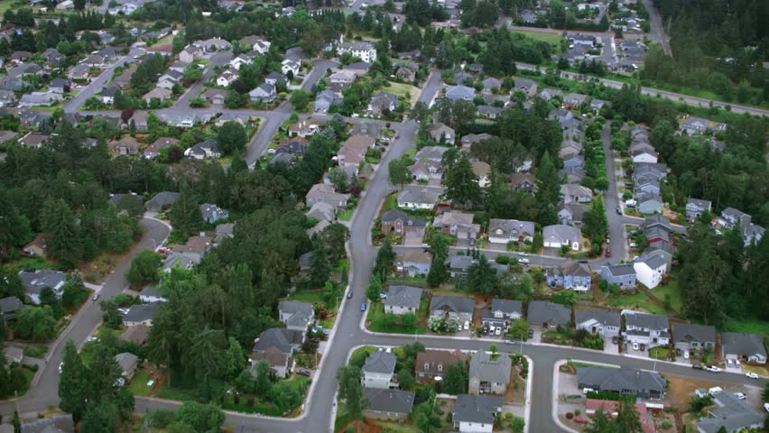 AERIAL A neighbourhood in Salem, Oregon	