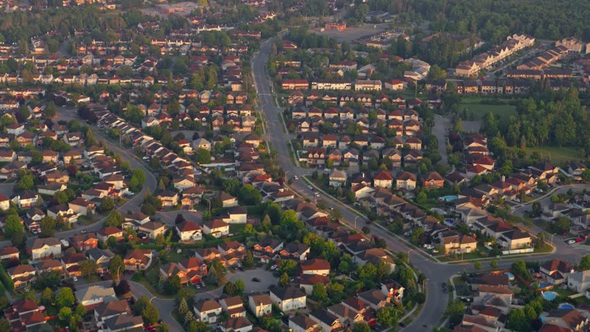 AERIAL Tract housing in Ottawa, Ontario