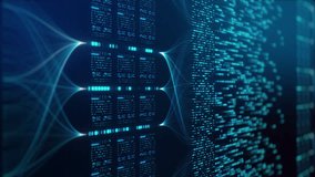 Big Data Analytics Neural Network Data Flow Visualization, AI Machine Learning, Quantum Computing, Binary Code Digital Grid, Futuristic Artificial Intelligence Technology Abstract Background - Powered by Shutterstock - Get 15% off with code: PIKWIZARD15