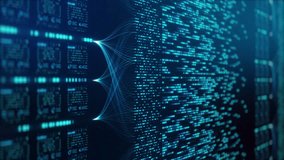 Neural Network Big Data Flow Visualization, Binary Code Matrix, AI Machine Learning Abstract Background, Quantum Computing, Cyber Security, Futuristic Technology Artificial Intelligence Digital Grid - Powered by Shutterstock - Get 15% off with code: PIKWIZARD15