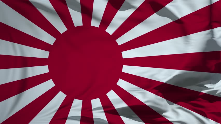 The Japanese naval ensign flag, The Rising Sun Flag