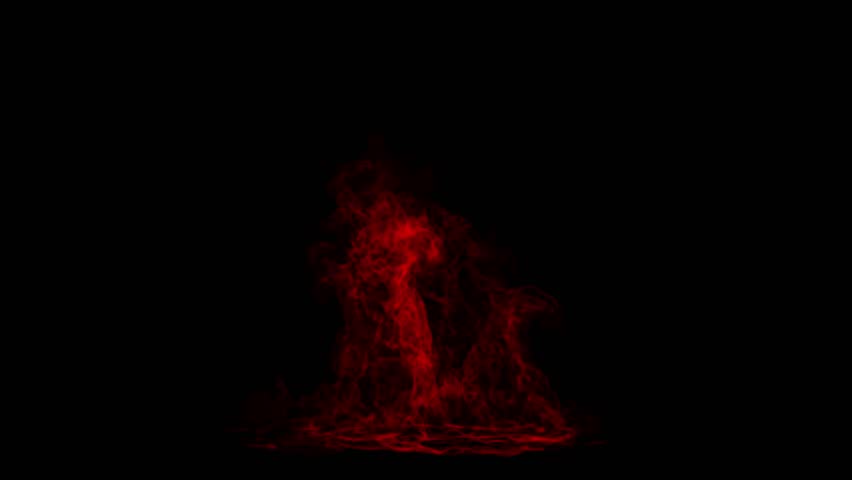 Swirling vortex of magical red fire energy on a black background. Seamless loop ideal for spell casting, portals, or dramatic fantasy effects
