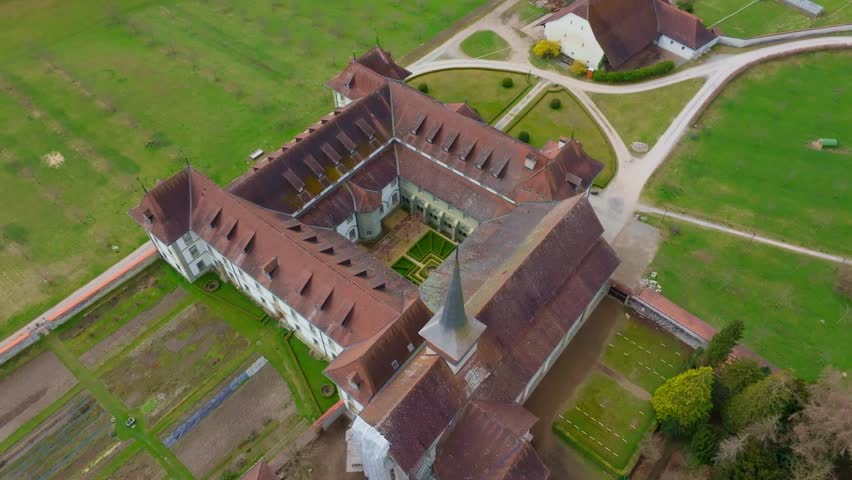 Aerial view of the Abbaye d