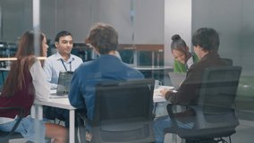 Team of professionals discussing over new business project with analytics data, African American Leader brainstorming with team, Diverse team Discussing ideas, Diversity analyzing financial data - Powered by Shutterstock - Get 15% off with code: PIKWIZARD15