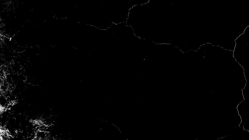 Black and white screen mode grunge overlay dirt scratches looped animation vintage effect. 4K video.