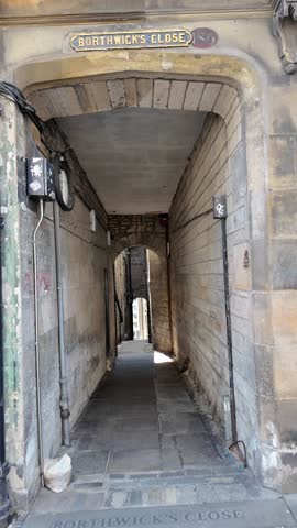 Borthwick's Close which is subject of horror stories during the black plague in Edinburgh.
