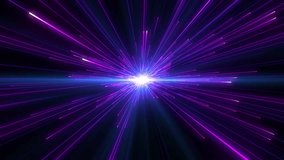 Bright radial light beams. Abstract background in purple neon glow color. Light burst in universe. Space background for event, party, carnival, celebration, anniversary or other. 3D Illustration - Powered by Shutterstock - Get 15% off with code: PIKWIZARD15