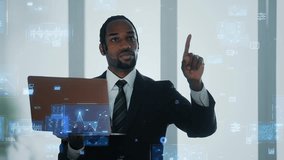 Black man working on a computer and digital technology concept - Powered by Shutterstock - Get 15% off with code: PIKWIZARD15