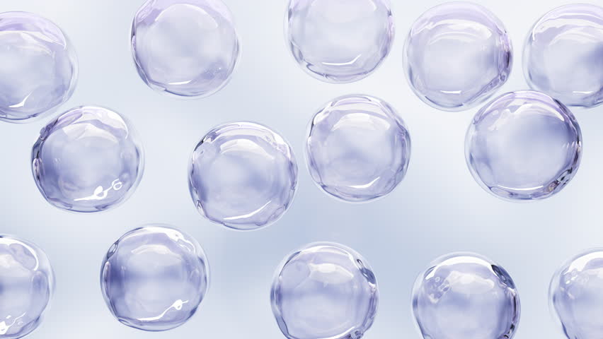 Abstract skin cell layers glowing with hydration, showcasing cosmetic essence absorption and molecular transformation in a luxury science skincare visual. 3d animation