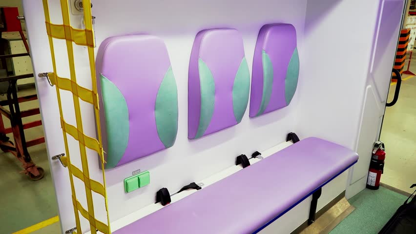 Advanced Interior of Emergency Ambulance