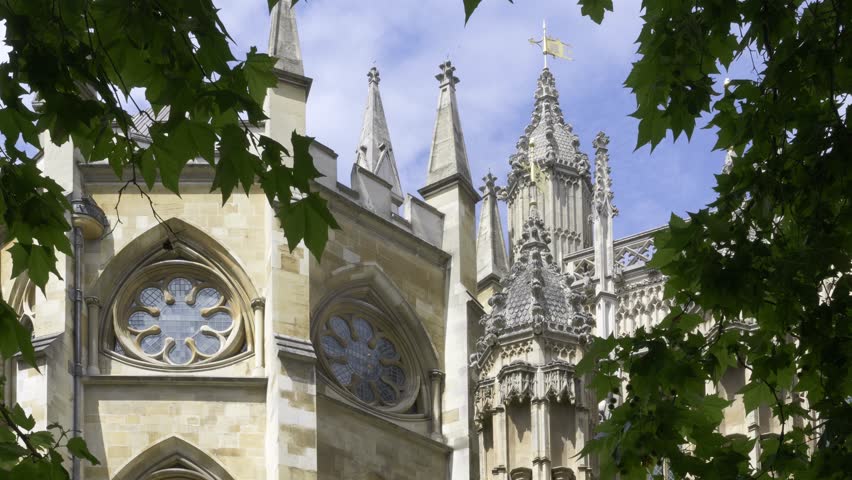 Westminster Abbey detail.
Part of the exterior wall of Westminster Abbey in London, England.
