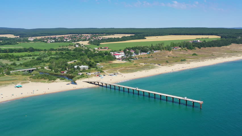 Aerial view to a sea resort Shkorpilovtsi, Varna, Bulgaria