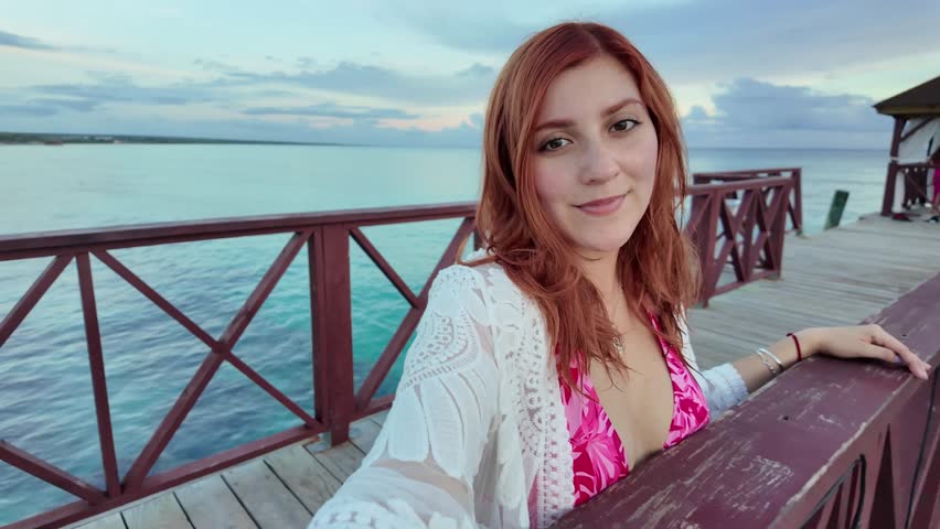 Woman in Swimsuit Enjoying Clear Tropical Water