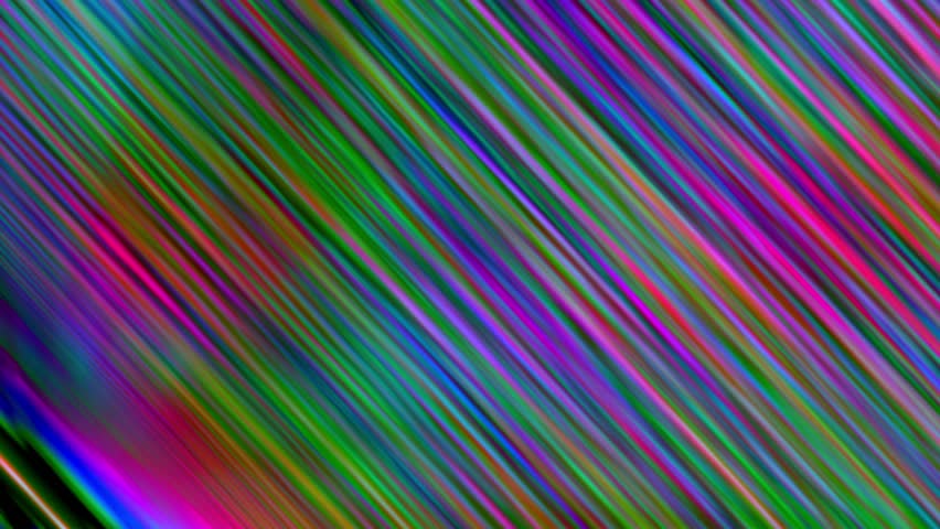 Colorful retro arcade laser light aberration animation background, futuristic rainbow light stripes