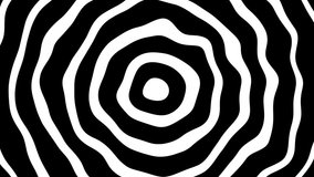 Psychedelic spinning hypnotic circles. Deformed radiowave background. Optical illusion. Seamless loop - Powered by Shutterstock - Get 15% off with code: PIKWIZARD15