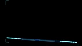 Capsule hologram appearing centered rotating and drifting showing panels and progressbar in HUD. Futuristic, digital, interface, technology, innovation, data visualization, abstract - Powered by Shutterstock - Get 15% off with code: PIKWIZARD15