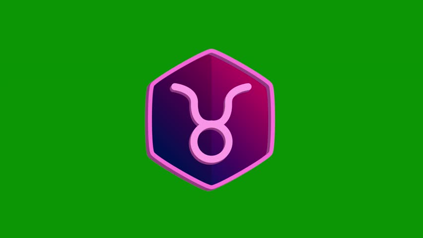 Magel logo on a green background and purple hexa icon hexagon green screen animated chromakey background style depth scene illustration figure composition backgrounds cartoonish movement