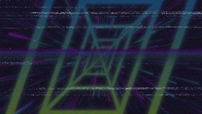 Flickering AL initiating colorful HUGE SALE text sliding inside glitchy neon tunnel showcasing sale. Cyberpunk, futuristic, digital, vibrant, dynamic, advertising, motion - Powered by Shutterstock - Get 15% off with code: PIKWIZARD15