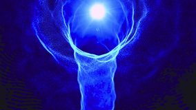 Abstract Blue Digital Vortex Energy Light Tunnel Particle Waveform Data Stream - Powered by Shutterstock - Get 15% off with code: PIKWIZARD15