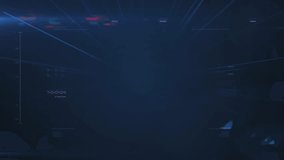 Blue particles coalescing into 3D head mesh activating scan beam and red markers for status check. Futuristic, technology, holographic, interface, data visualization, digital, sci-fi - Powered by Shutterstock - Get 15% off with code: PIKWIZARD15