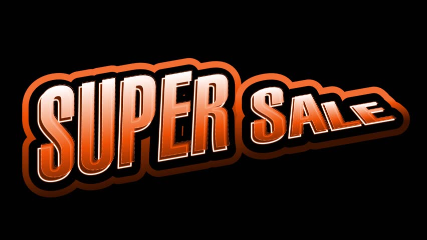 Sale text. Flash sale text on black background. Sale typography banner isolated. Big font animation. Modern typography sale banner. Smooth font text animation.