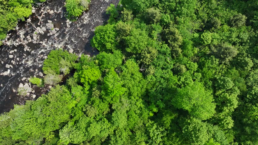 High Falls Gorge drone reveal