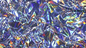 Iridescent Crumpled Foil Background with Stop Motion Movement and Color Shift - Powered by Shutterstock - Get 15% off with code: PIKWIZARD15