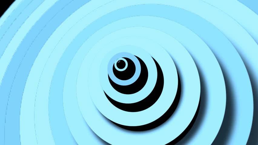 Spinning Shape in shades of blue