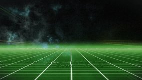 Glow emerging pulsing and drifting between orange and cyan lines on grid with red-blue streaks. Cyberspace, futuristic, abstract, vibrant, digital, technology, motion - Powered by Shutterstock - Get 15% off with code: PIKWIZARD15