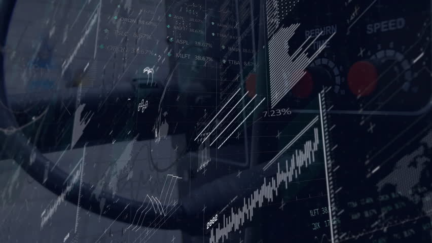 Upon plugging black cable connector into socket, overlays materializing to visualize live data. Technology, data, connectivity, analytics, digital, network, cyber