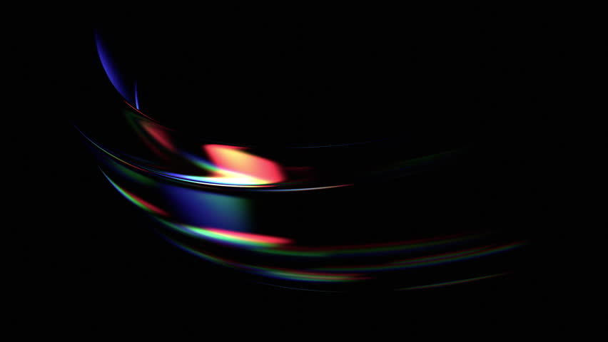 Abstract animation, background with color refraction effect, 4k seamless looped video, 3d render