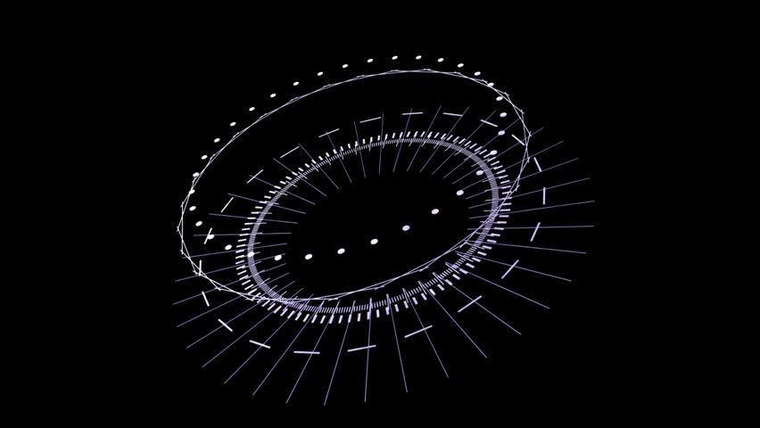 Quantum Data Ring HUD Interface  Futuristic Tech Infographic Overlay