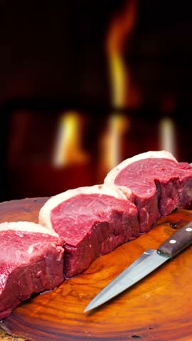 Raw picanha, a traditional Brazilian cut of meat