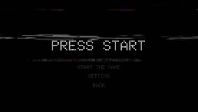 Pixel press start glitch and distortion effect animation on black background 4K HD - Powered by Shutterstock - Get 15% off with code: PIKWIZARD15