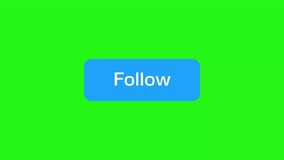 Follow button pop-up animation on green screen 4k resolution - Powered by Shutterstock - Get 15% off with code: PIKWIZARD15