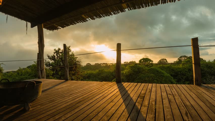 Sunset time lapse at the Galapagos Safari Camp on Santa Cruz, Ecuador