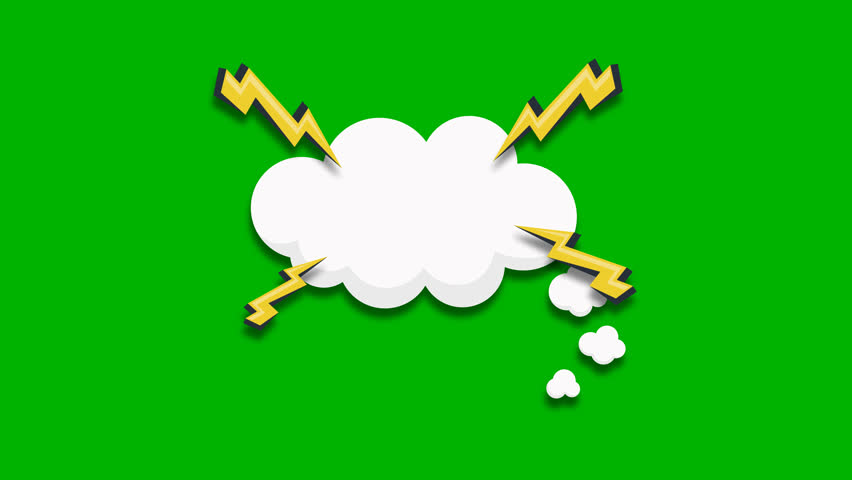 animated video cloud conversation or blank expression