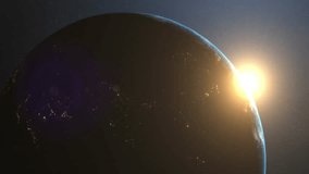 Sun rising causing blue particles emerging, forming ring, breaking, scattering debris around planet. Cosmos, astronomy, celestial, space, universe, galaxy, planetary - Powered by Shutterstock - Get 15% off with code: PIKWIZARD15